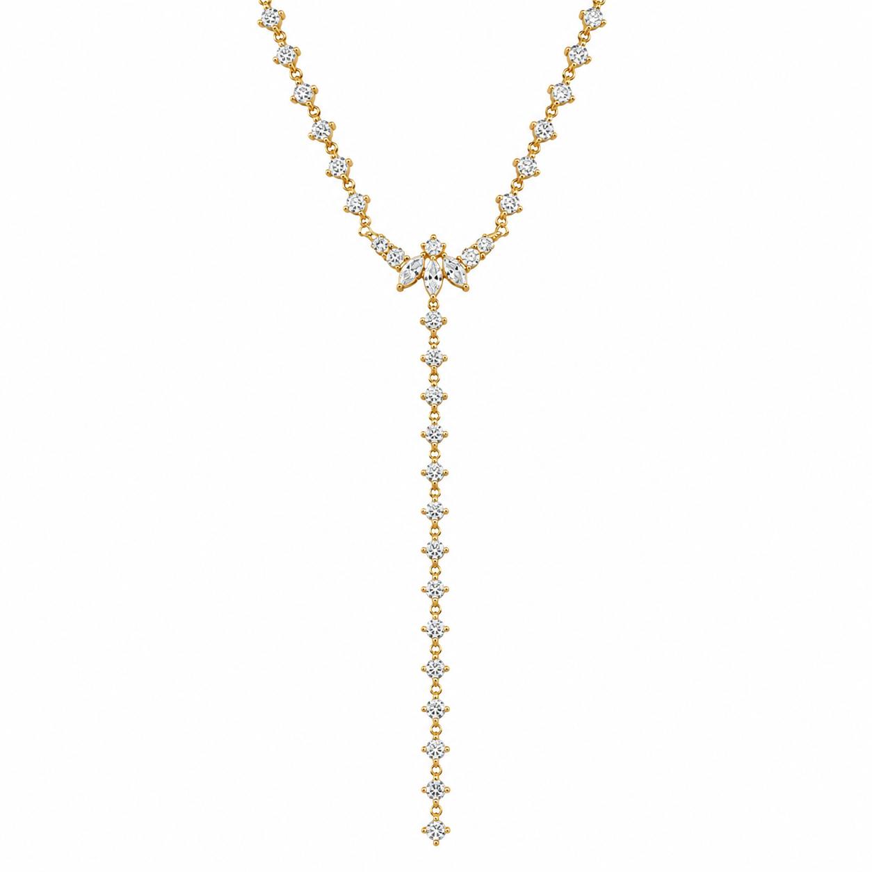 Steinerne Marquise-Y-Halskette