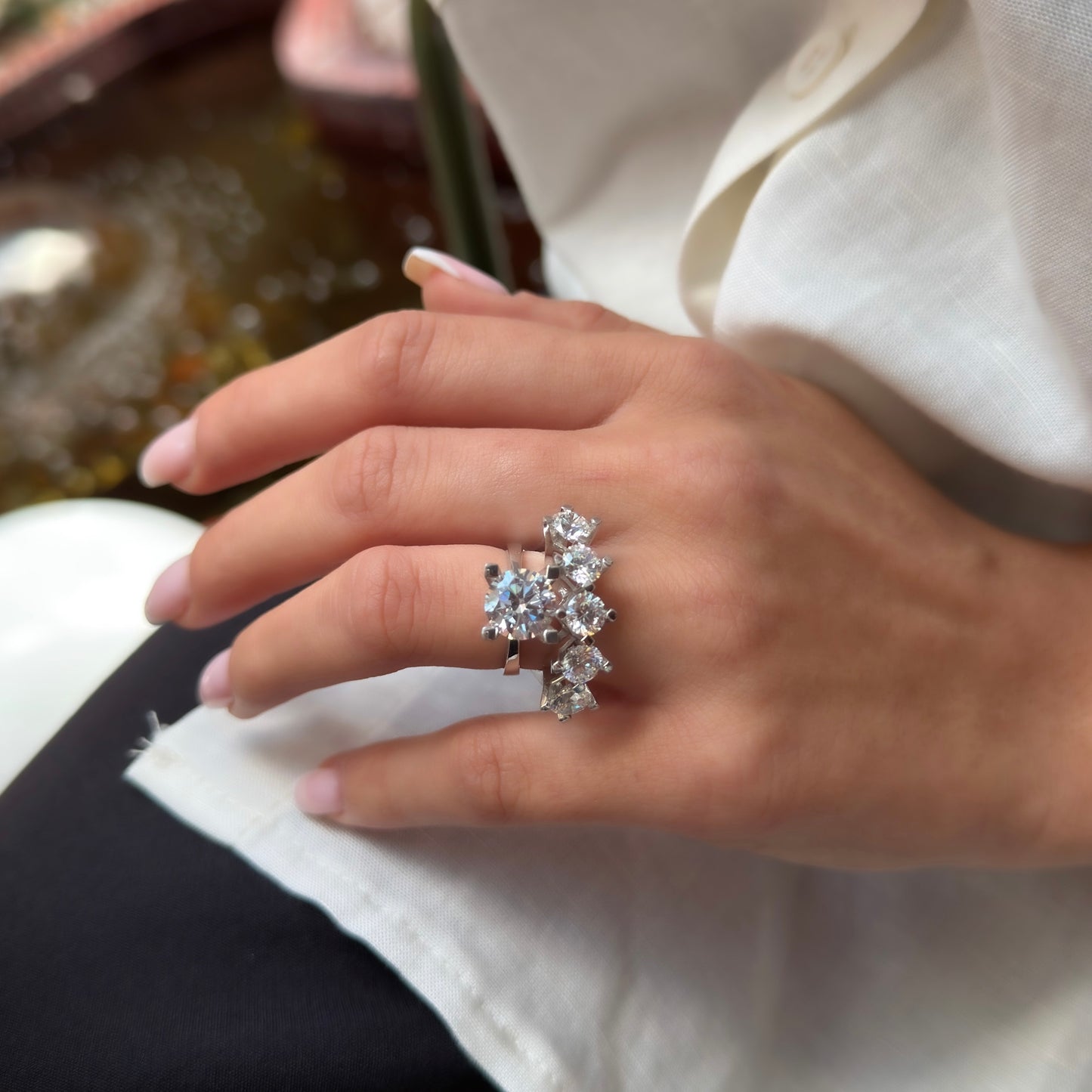 Three Carat Five Stone Ring