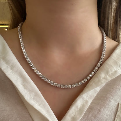 Four mm Moissanite Waterway Necklace