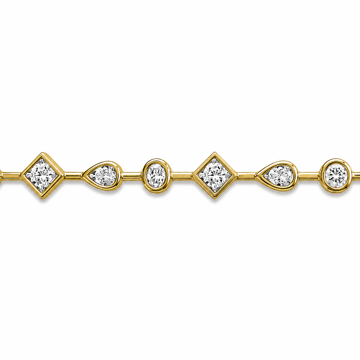 Armband mit Edelsteinen und vielfältigen Stein-Symbolen