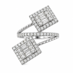 Baguette Criss-Cross Ring
