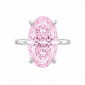 Pembe Ice Cut Taşlı Oval Kesim Yüzük