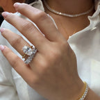 Mozanit Taşlı Uzun Oval Tektaş Yüzük