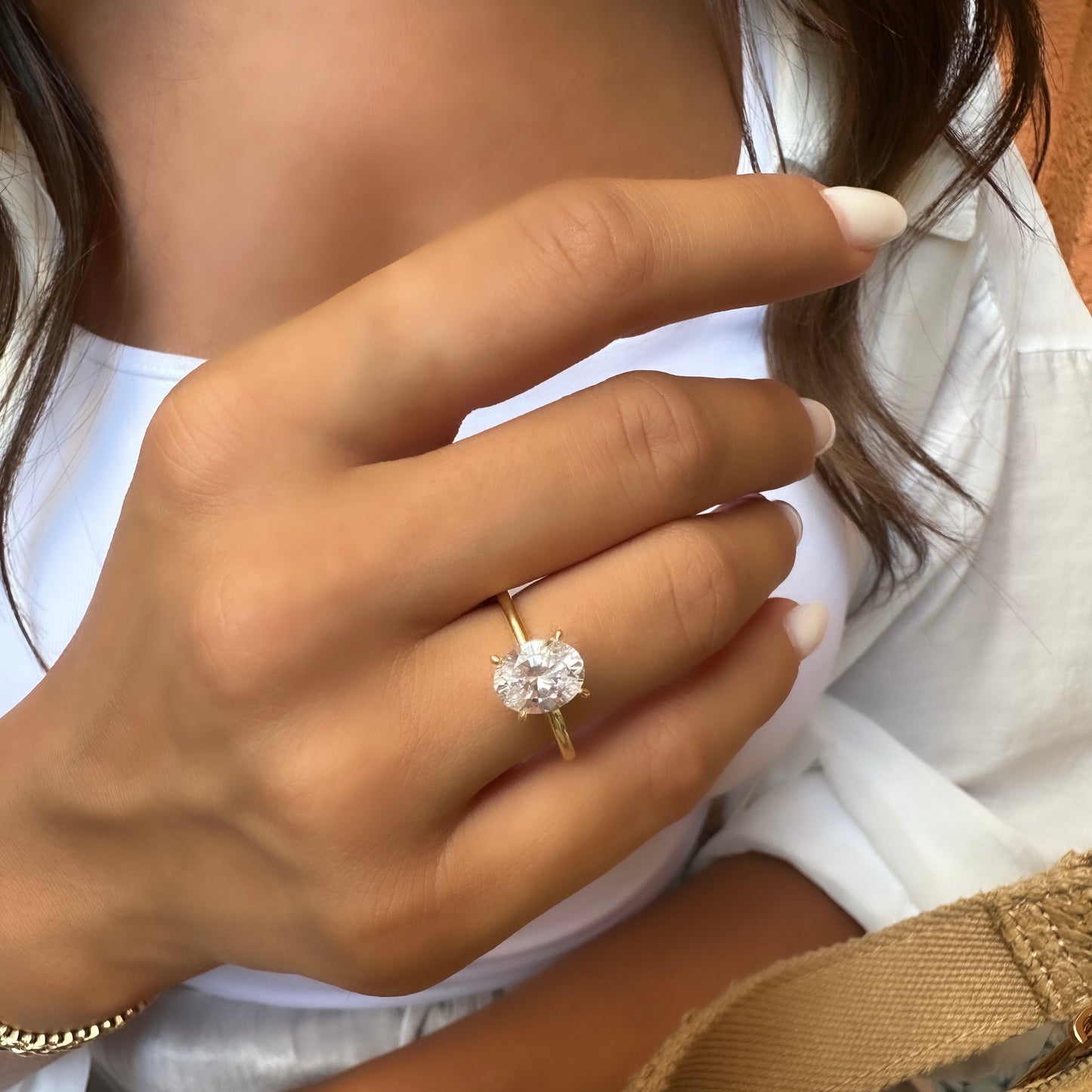 14K 1.25 Karat Oval Yüzük