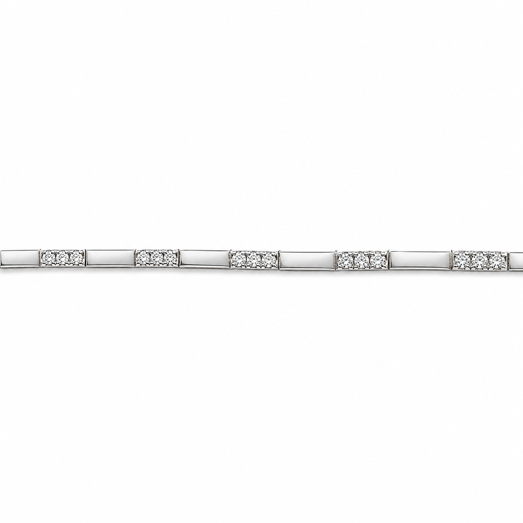 Rectangular Bracelet with Stone Details