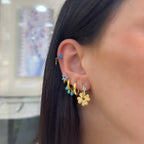 Mavi Taşlı Göçmen Küpe