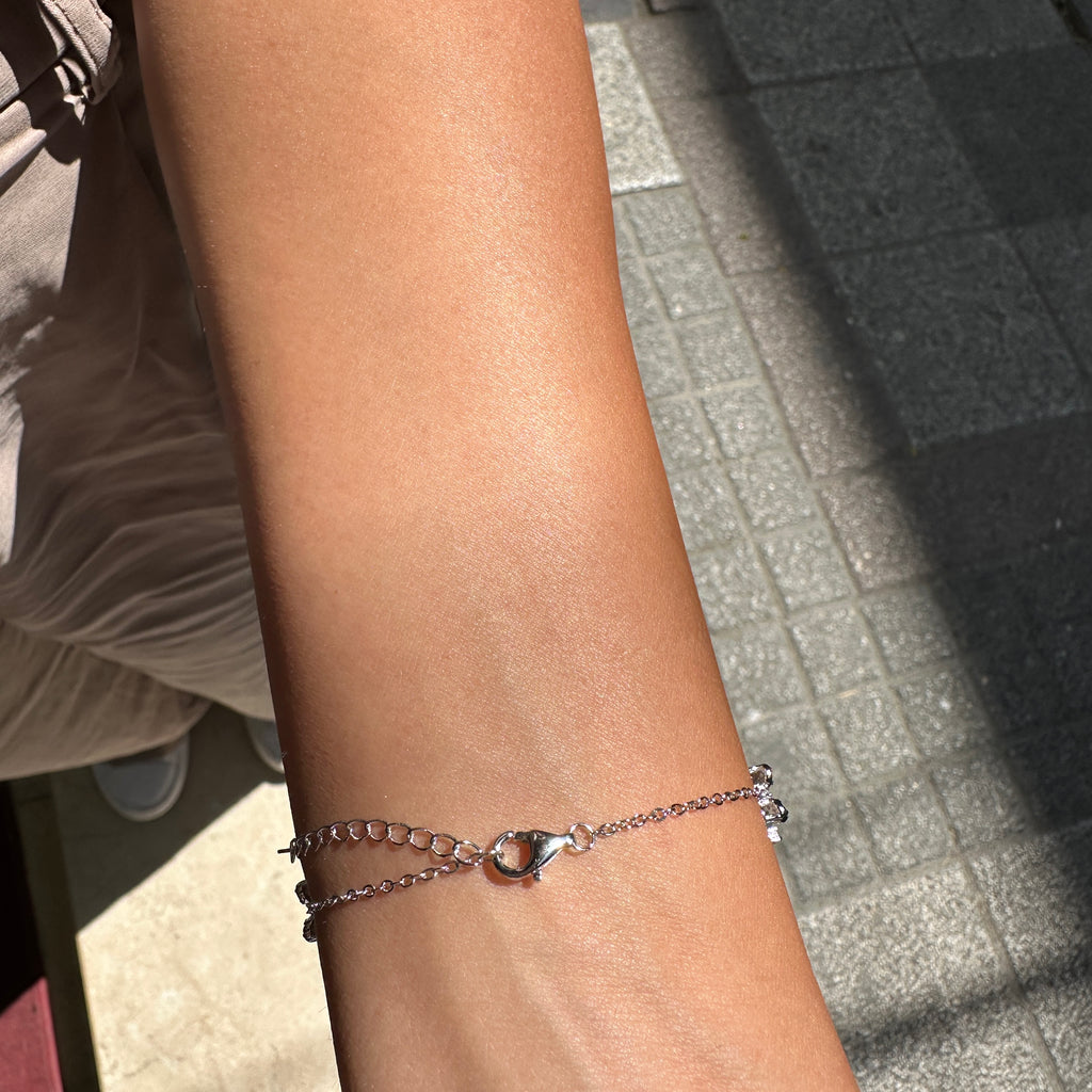 Çiçek Model Sallantılı Taşlı Gece Seti