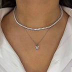 Three mm Moissanite Waterway Necklace