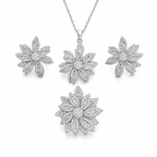Baget Taşlı Çiçek Set