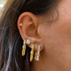 Fuşya Taşlı Serenay Küpe