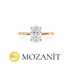 One Carat Moissanite Oval Ring