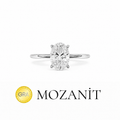 One Carat Moissanite Oval Ring