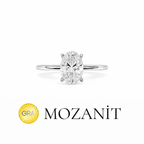 One Carat Moissanite Oval Ring