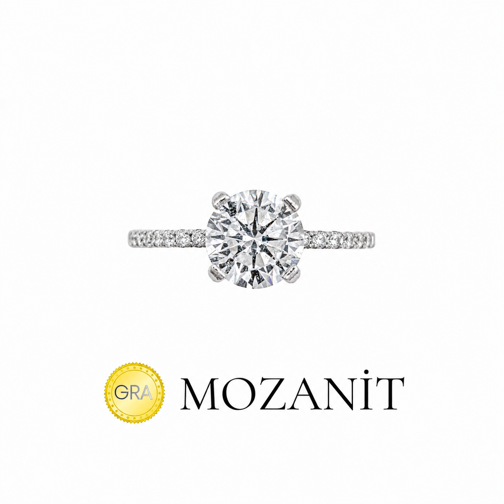 Ein 1 Karat Moissanit Solitärring
