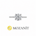Ein 1 Karat Moissanit Solitärring