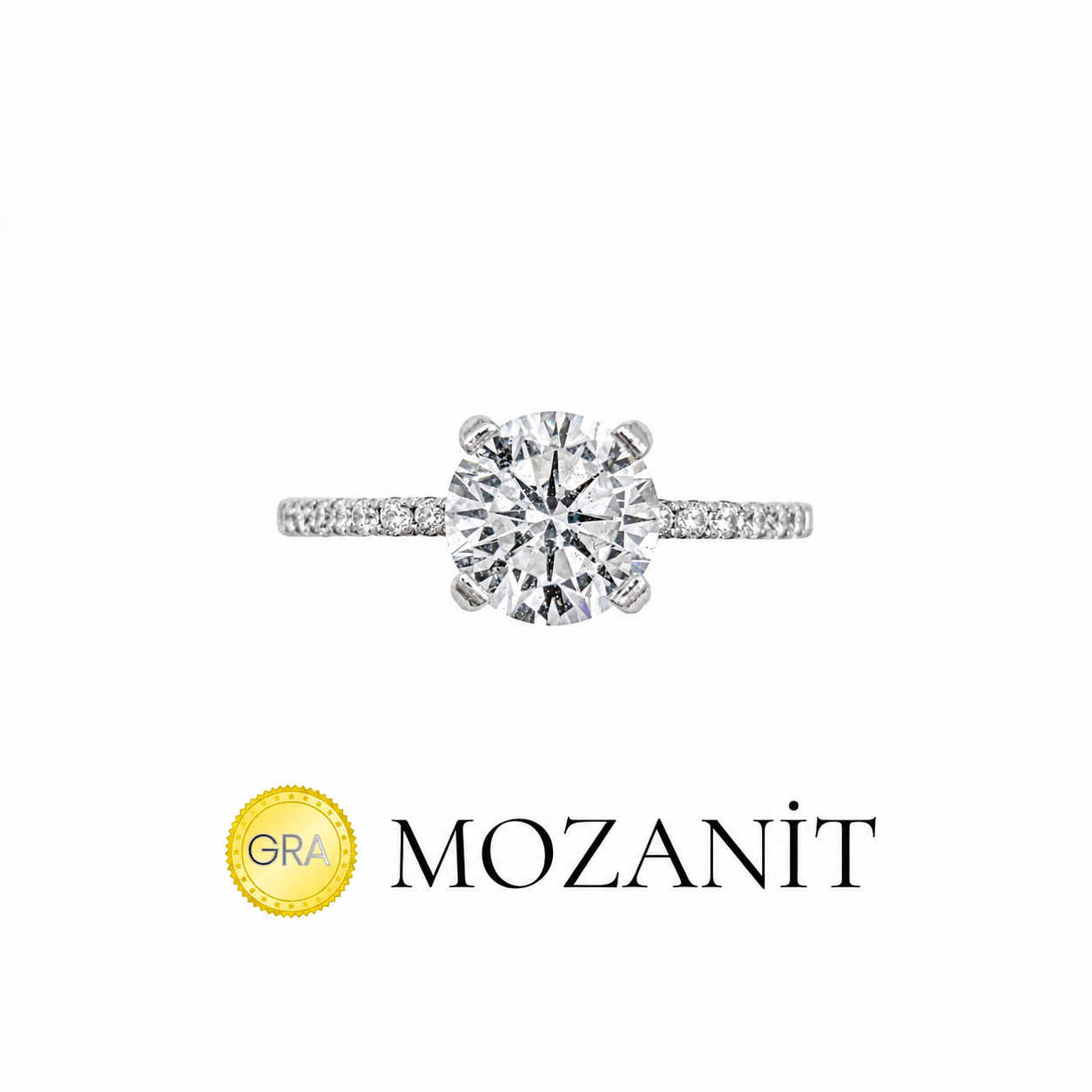 A One Carat Moissanite Solitaire Ring