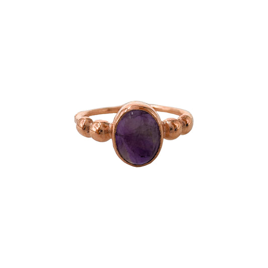 Amethyst-Natursteinring