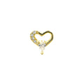 Tropfen-Stein-Herz-Piercing