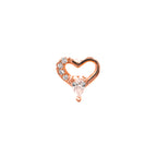 Tropfen-Stein-Herz-Piercing