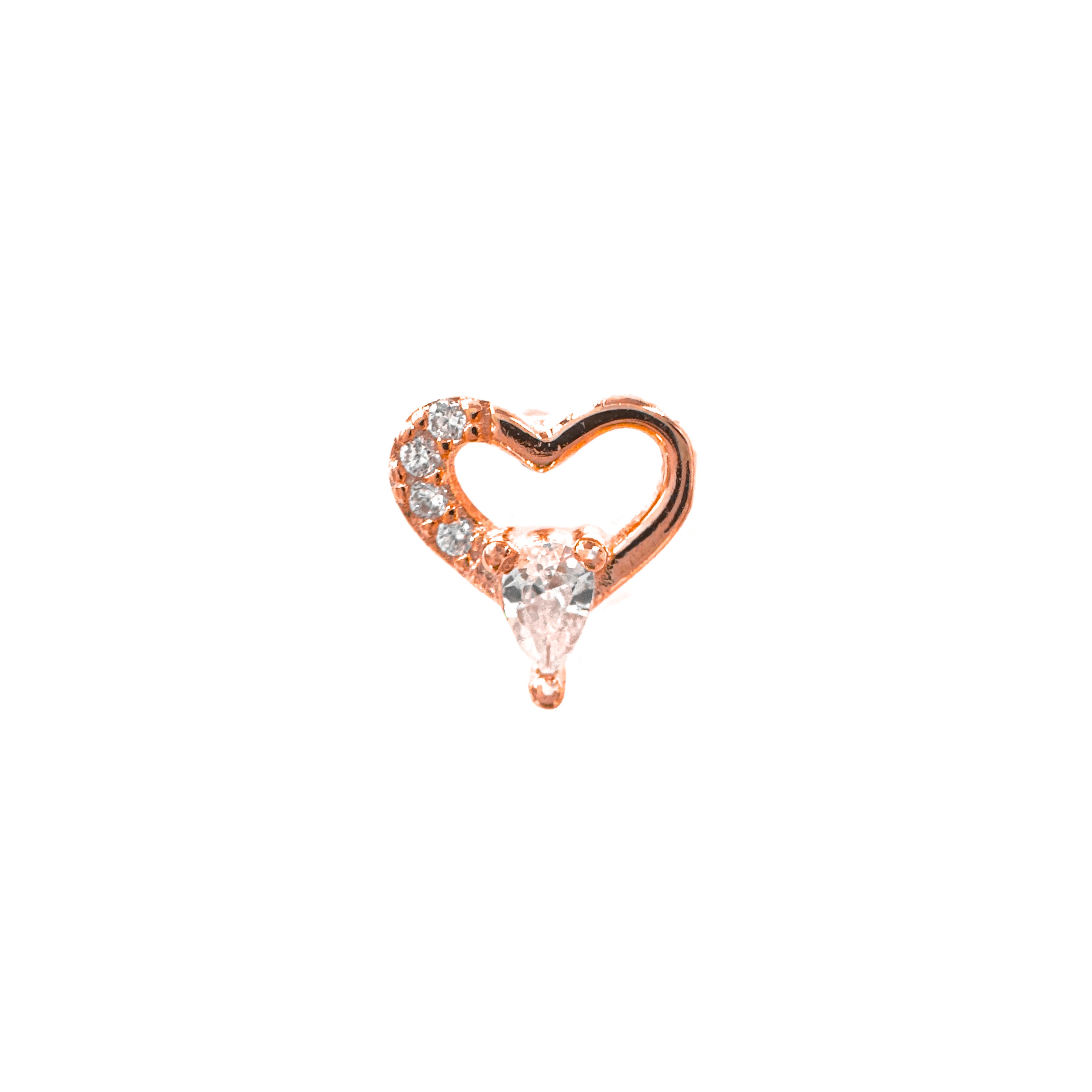 Tropfen-Stein-Herz-Piercing