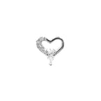 Tropfen-Stein-Herz-Piercing