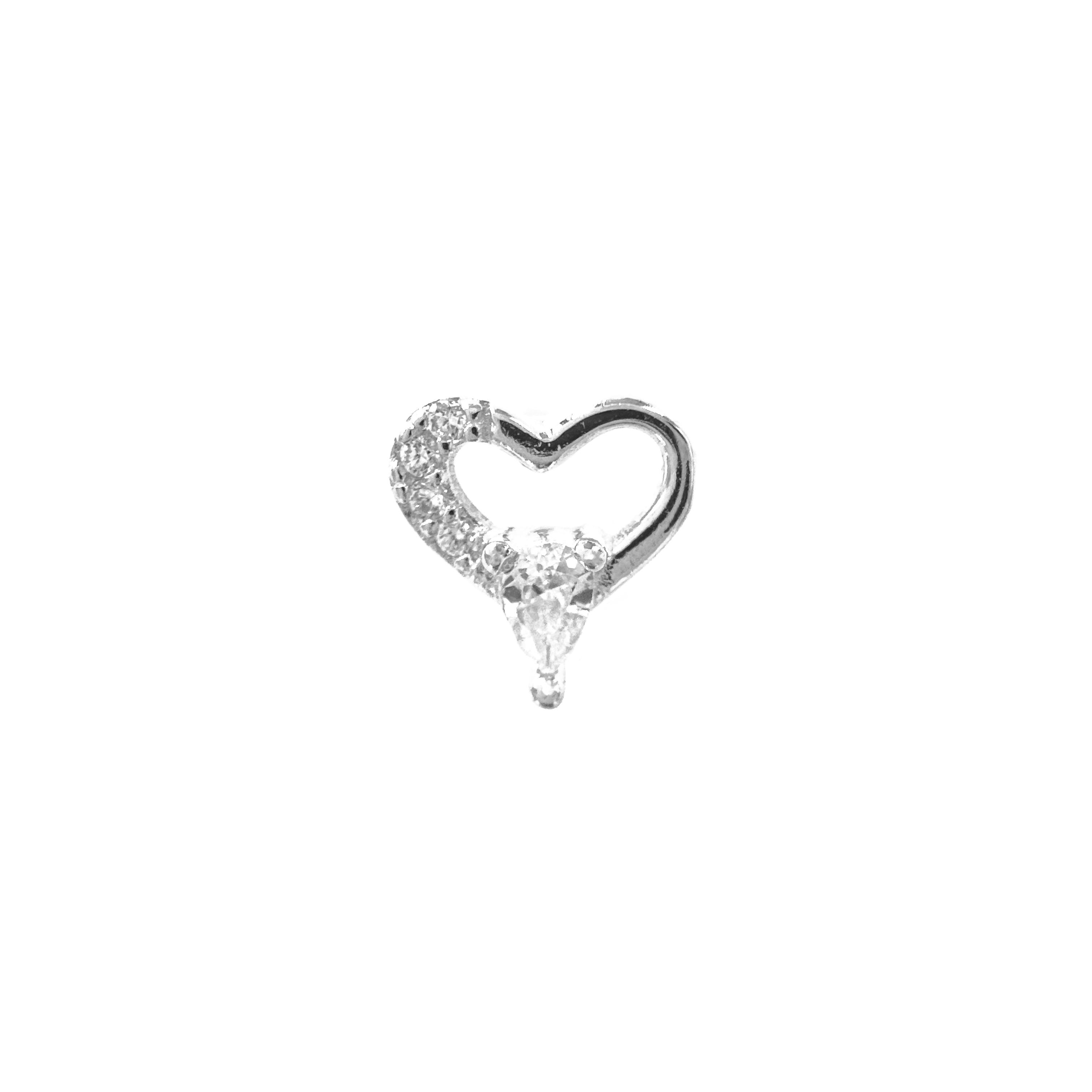 Tropfen-Stein-Herz-Piercing