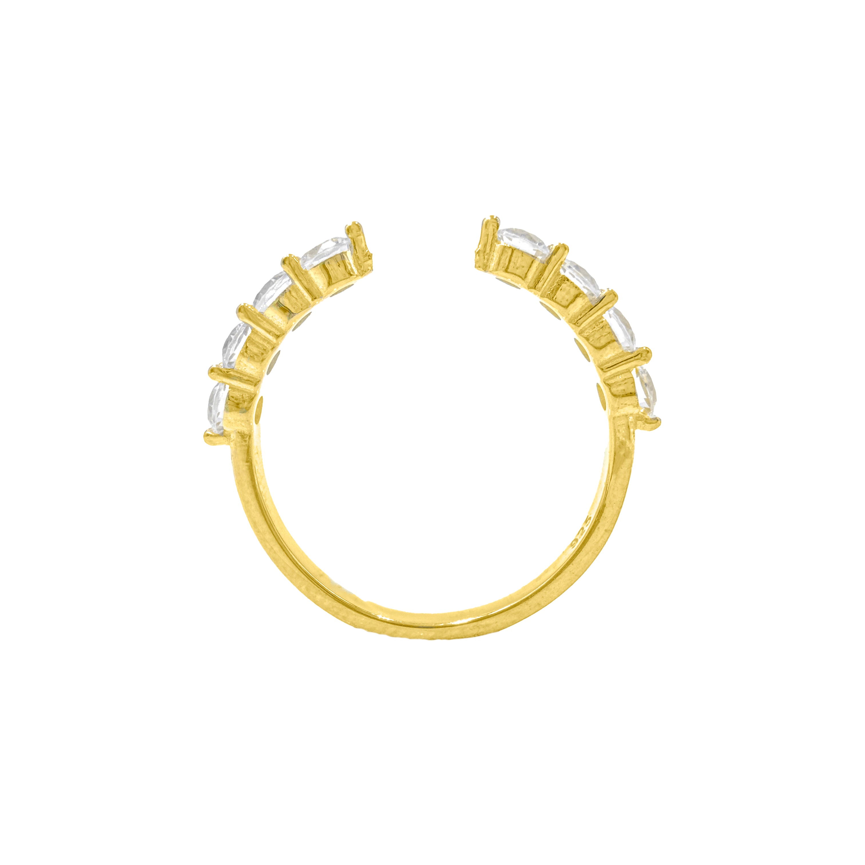 Open Band Yarımtur Stacking Yüzük