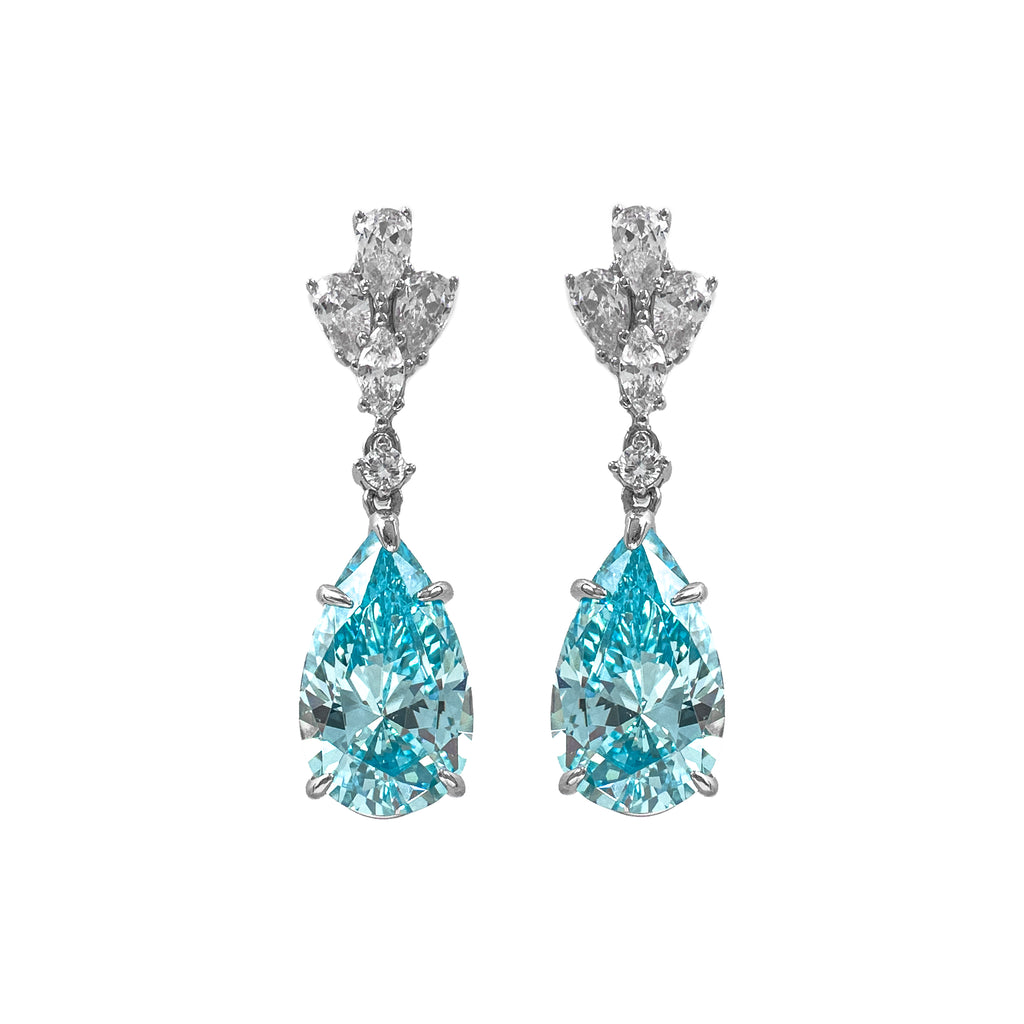 Blue Stone Dangle Earrings