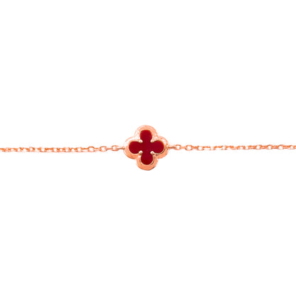 Claret Red Clover Bracelet