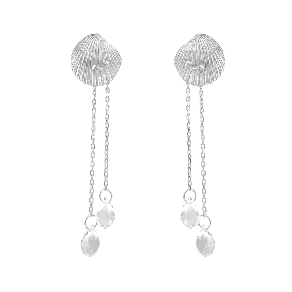 Sea Shell Sallantılı Taşlı Küpe