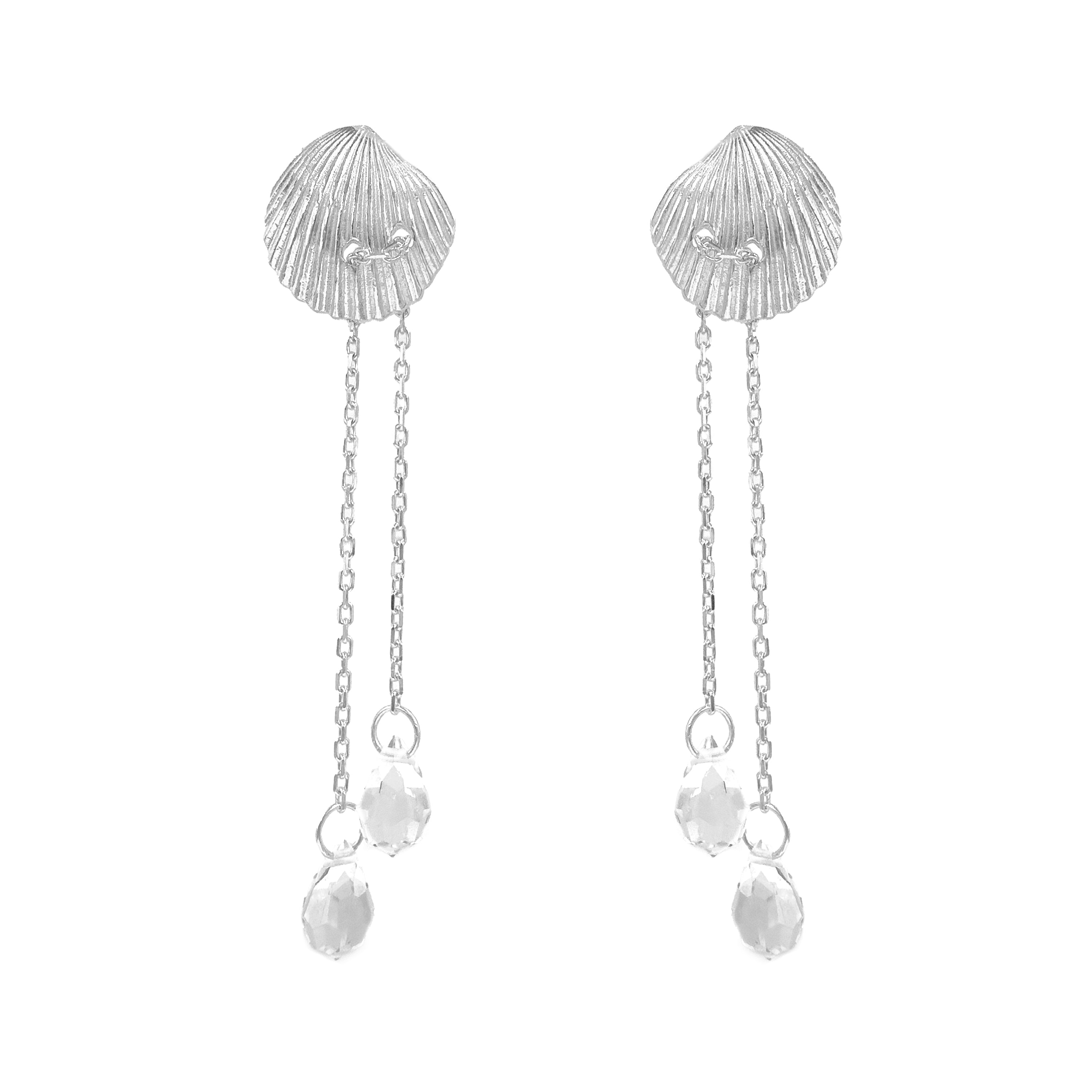 Sea Shell Sallantılı Taşlı Küpe