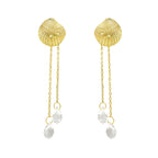 Sea Shell Sallantılı Taşlı Küpe