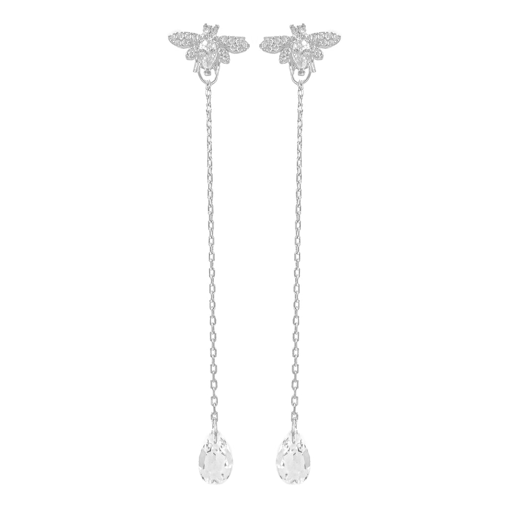 Bee Design Sallantılı Taşlı Küpe