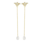 Bee Design Sallantılı Taşlı Küpe