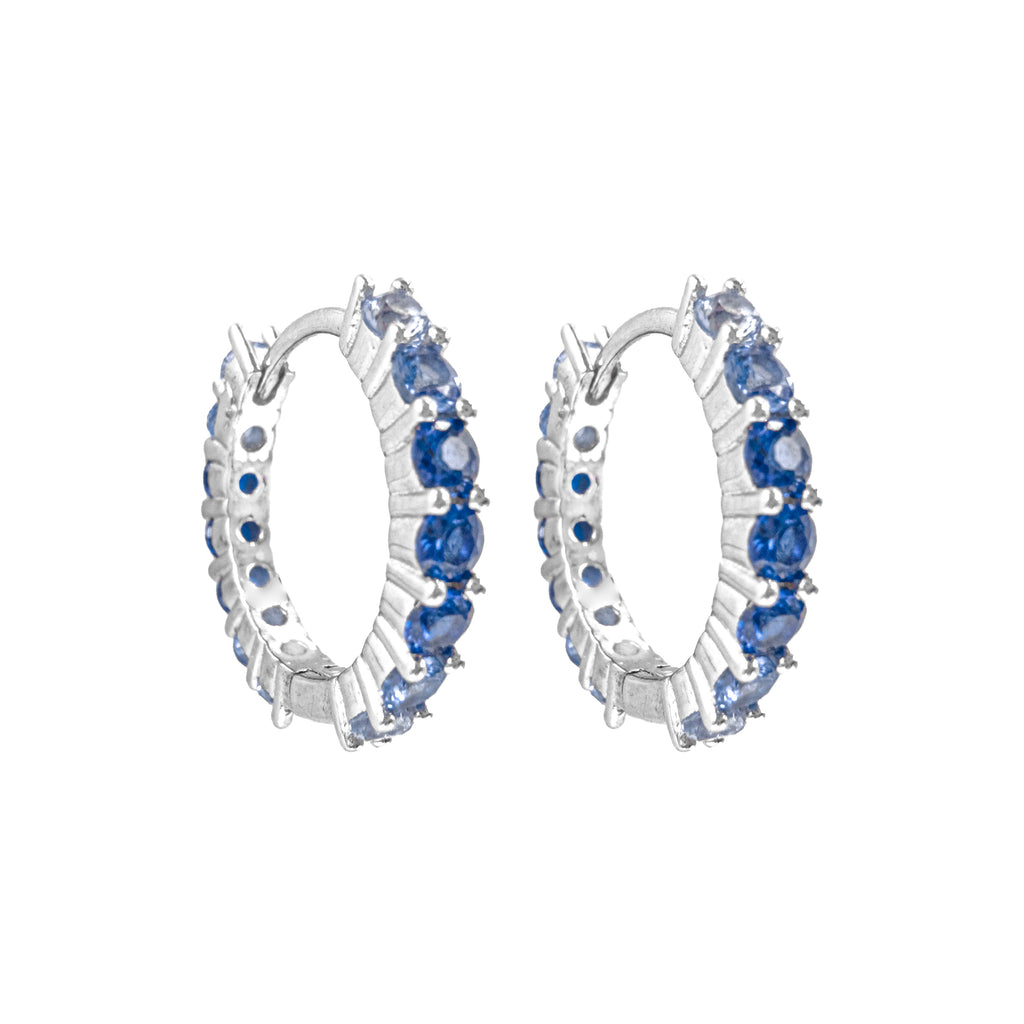 Blue Toned Waterway Hoop Earring