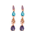 Colorful Stone Dangle Earrings