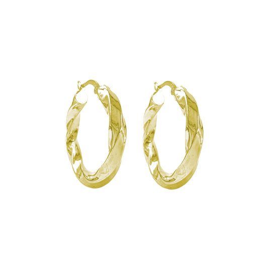 Large Twisted Hoop Earrings