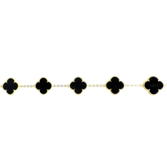 Large Black Clover Bracelet