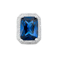 Marineblauer rechteckiger Ring