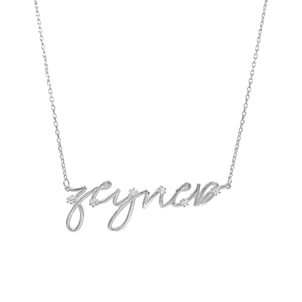 Taşlı Kişiye Özel İsim Kolye