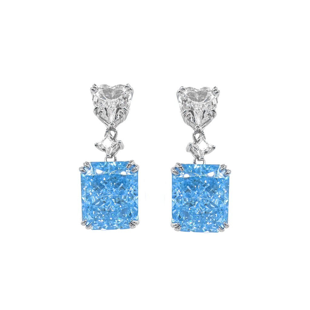 Kalp Detay Sallantılı Baget Küpe