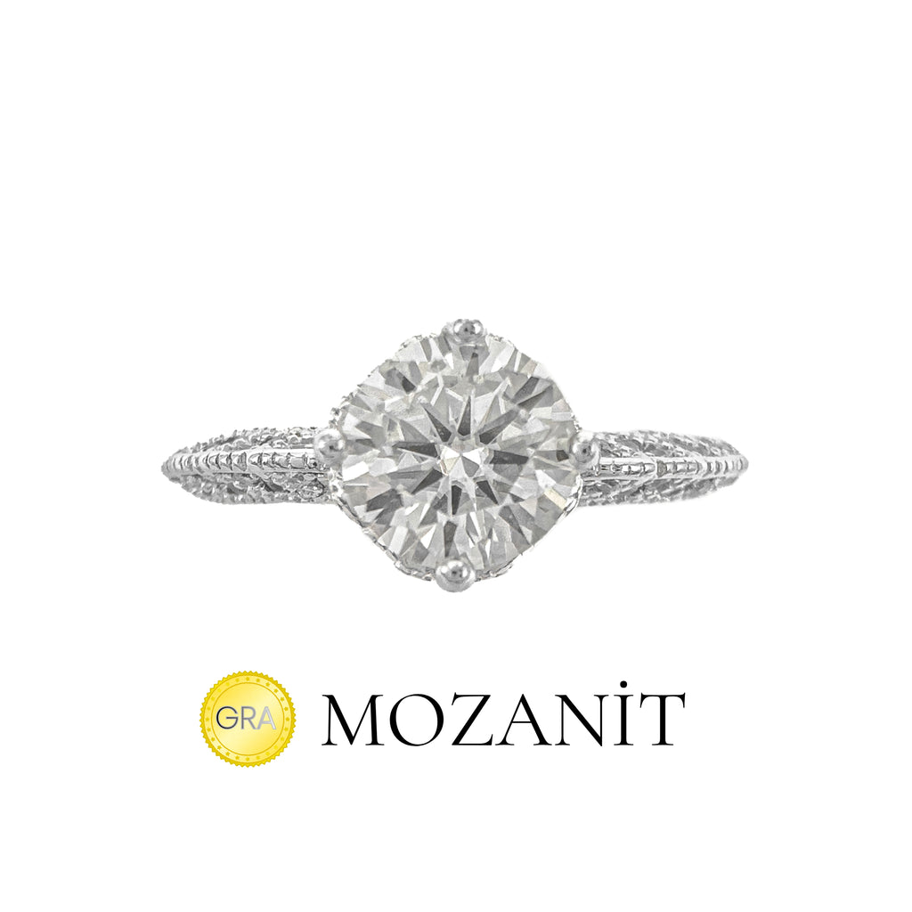 Mozanit Tektaş Tasarım Yüzük