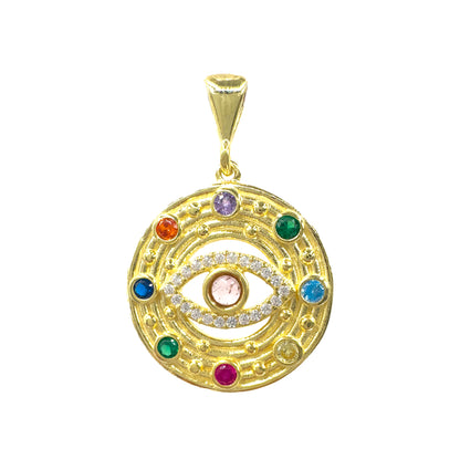 Colorful Stone Eye Pendant