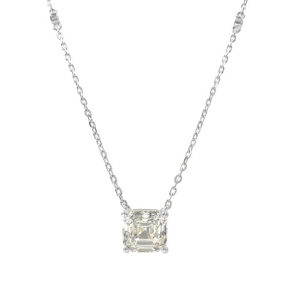 Square Stone Moissanite Necklace