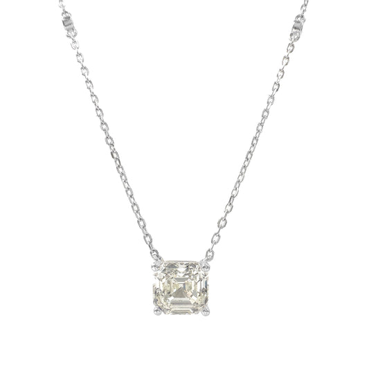 Square Stone Moissanite Necklace