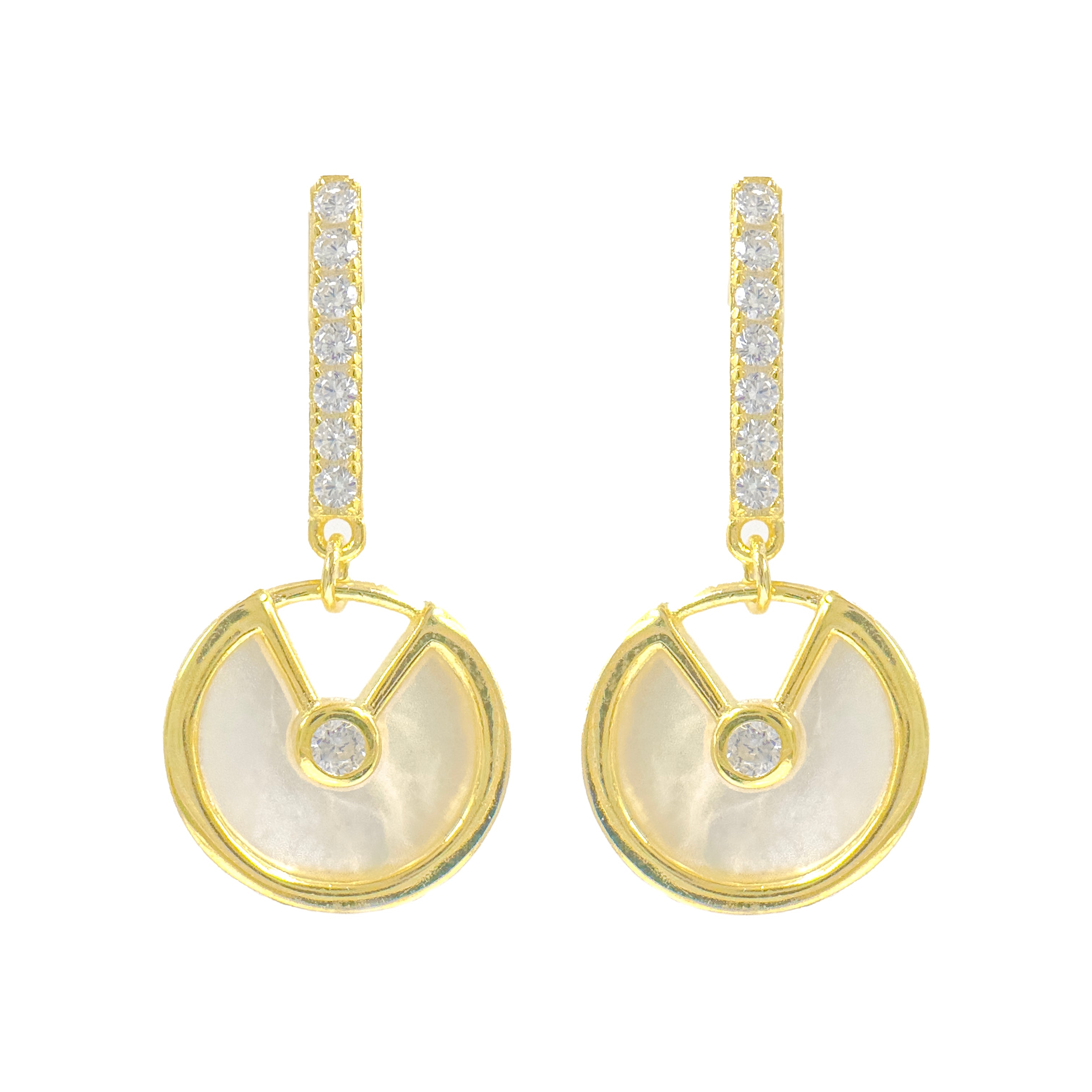 Holly Sedef Taşlı Küpe