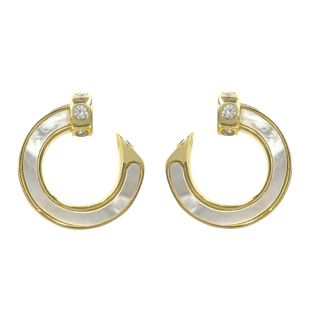 Çivi Model Yuvarlak Küpe