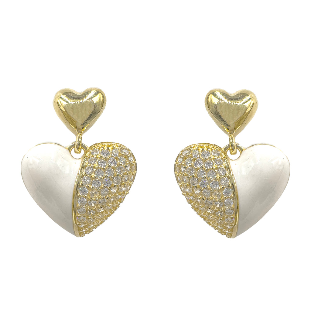 Dangling Heart Earrings