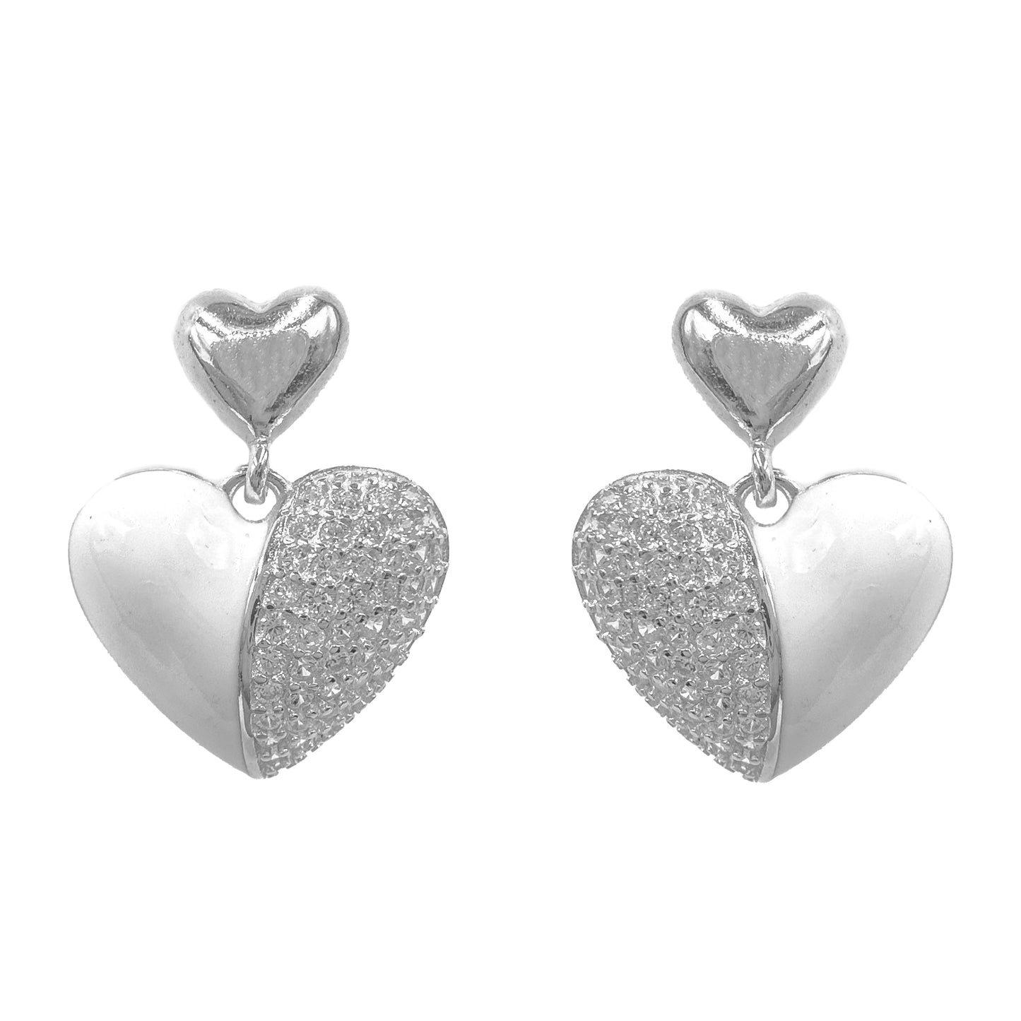 Dangling Heart Earrings