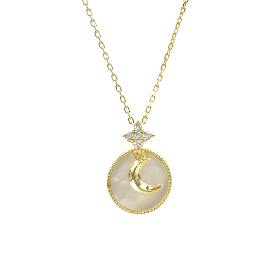 Mother of Pearl Moon Detail Necklace